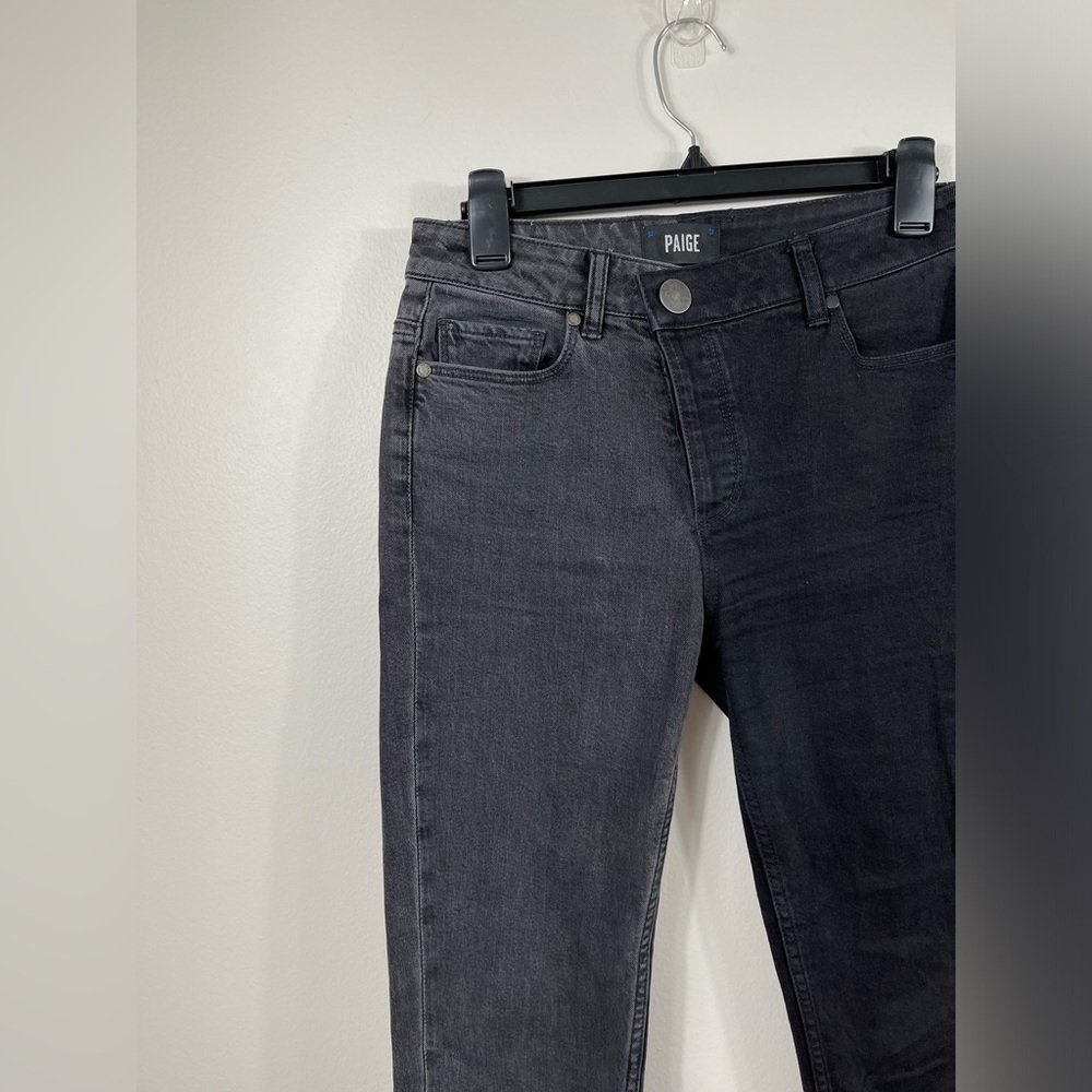 PAIGE Hoxton Straight Ankle Half & Half Sz 26" In Storm Black/ Pebble - Picture 2 of 16